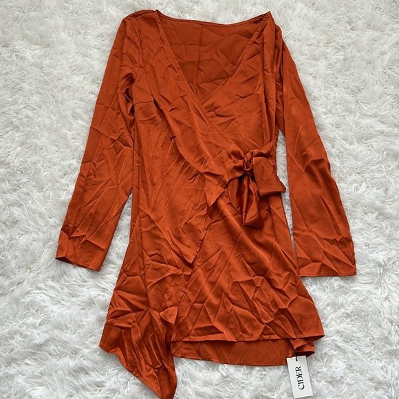 Copper Satin Dress - Picture 3 of 4